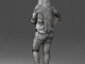 girl in pink sweater 0004 3d print ready Model Cetak 3D