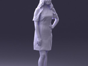 young girl in pink dress 0007 3d print ready 3D प्रिंट मॉडल