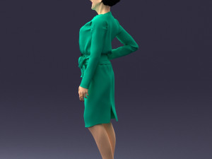 woman in turquoise dress 0008 3D मॉडल