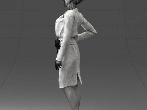 000351 Woman in Green Dress 3dp 3D Print Model