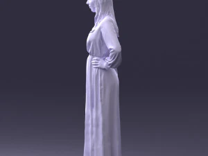 000352 Woman in Green Dress 3D Model
