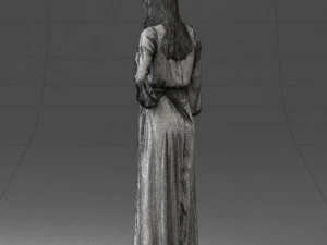 000352 Woman in Green Dress 3D Model