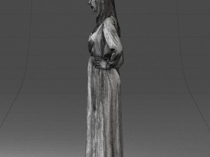 000352 Woman in Green Dress Modelo 3D
