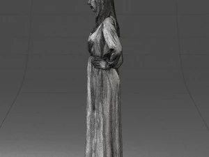 000352 Woman in Green Dress 3D Model