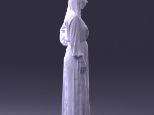 young girl in green dress 0009 3d print ready 3D Принт Модель