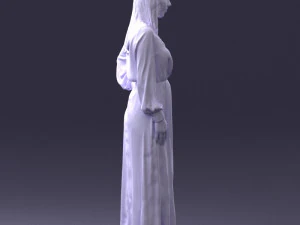 000352 Woman in Green Dress 3dp 3D Print Model