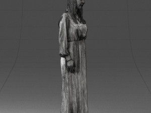 young girl in green dress 0009 3d print ready 3D Принт Модель