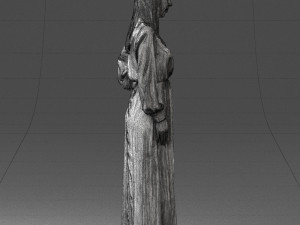 young girl in green dress 0009 3d print ready 3D Принт Модель