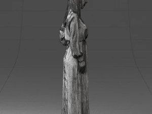 000352 Woman in Green Dress 3dp 3D Print Model