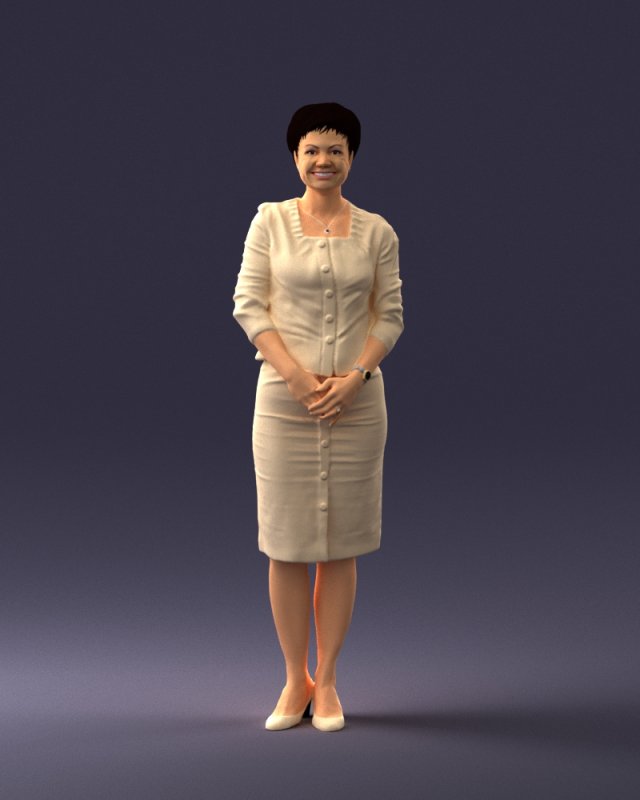 woman in dress 0010 3Dモデル .c4d .max .obj .3ds .fbx .stl .blend 