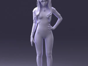 000354 Female Character in Red Sci-Fi Suit 3dp 3D Print Model