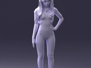 000354 Female Character in Red Sci-Fi Suit 3dp 3D Print Model