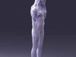 000354 Female Character in Red Sci-Fi Suit 3dp 3D Print Model