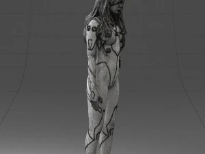 000354 Female Character in Red Sci-Fi Suit 3dp 3D Print Model