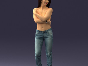 half naked girl 0014 3d print ready 3D Baskı Modeli