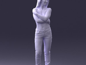 half naked girl 0014 3d print ready 3D Baskı Modeli