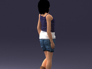 girl in shorts 0015 3d print ready 3Dプリントモデル