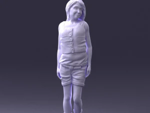 000358 Casual Girl in Summer Outfit 3dp 3D Print Model