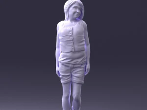 000358 Casual Girl in Summer Outfit 3dp 3D Print Model