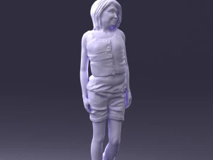 000358 Casual Girl in Summer Outfit 3dp 3D Print Model