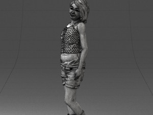 girl in shorts 0015 3d print ready 3Dプリントモデル