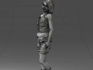 000358 Casual Girl in Summer Outfit 3dp 3D Print Model