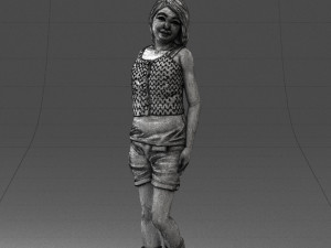 girl in shorts 0015 3d print ready 3Dプリントモデル