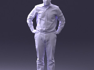 man in white shirt 0005 3D 모델