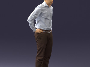man in white shirt 0005 3d print ready 3D 打印模型