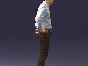 man in white shirt 0005 3d print ready 3D 打印模型
