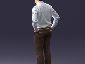 man in white shirt 0005 3d print ready 3D 打印模型
