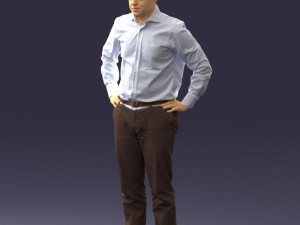 man in white shirt 0005 3d print ready 3D 打印模型