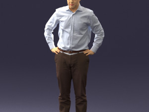 man in white shirt 0005 3d print ready 3D 打印模型