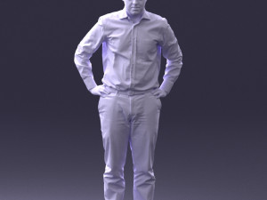 man in white shirt 0005 3d print ready 3D 打印模型