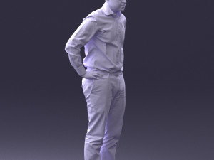 man in white shirt 0005 3d print ready 3D 打印模型