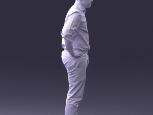 man in white shirt 0005 3d print ready 3D 打印模型