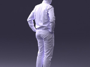man in white shirt 0005 3d print ready 3D 打印模型