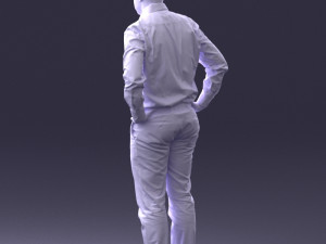 man in white shirt 0005 3d print ready 3D 打印模型