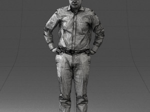 man in white shirt 0005 3d print ready 3D 打印模型