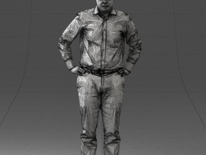 man in white shirt 0005 3d print ready 3D 打印模型