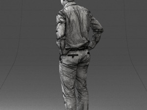 man in white shirt 0005 3d print ready 3D 打印模型