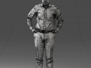 man in white shirt 0005 3d print ready 3D 打印模型