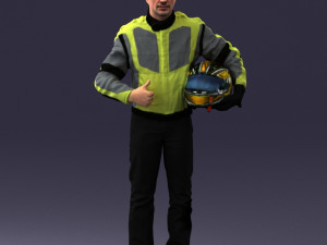 moto racer in pose 0013 3D Model