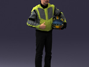 moto racer in pose 0013 3D Model