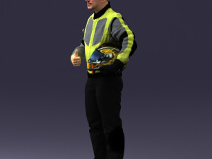 moto racer in pose 0013 3D Model