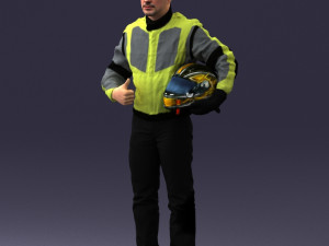 moto racer in pose 0013 3D Model