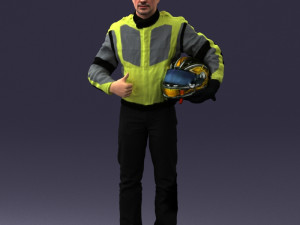 moto racer in pose 0013 3D Model