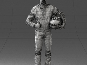 moto racer in pose 0013 3D Model