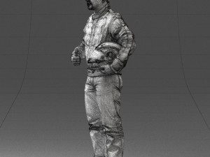 moto racer in pose 0013 3D Model