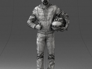 moto racer in pose 0013 3d print ready Modèles 3D en vedette